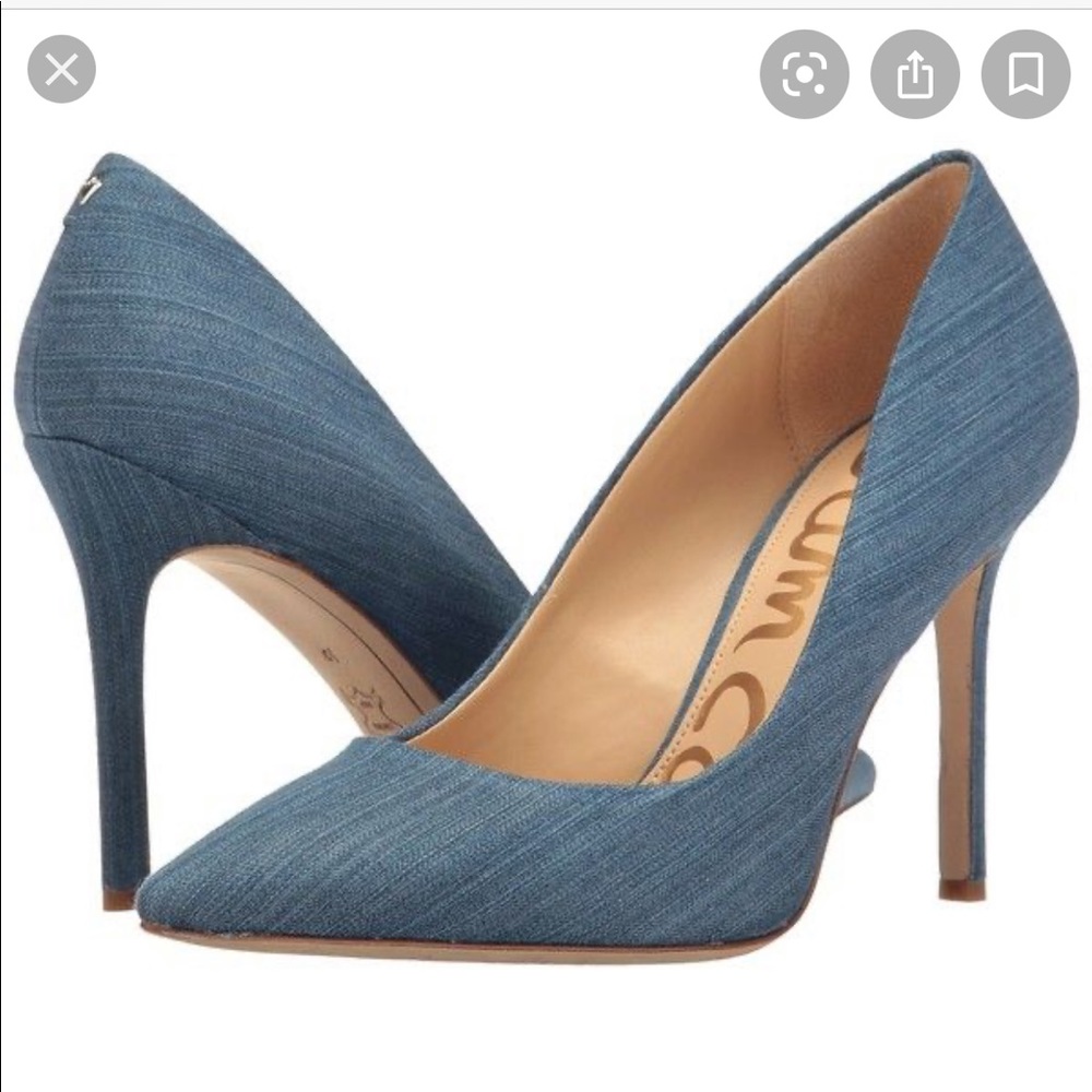 Sam Edelman Hazel Pump Blue Denim
